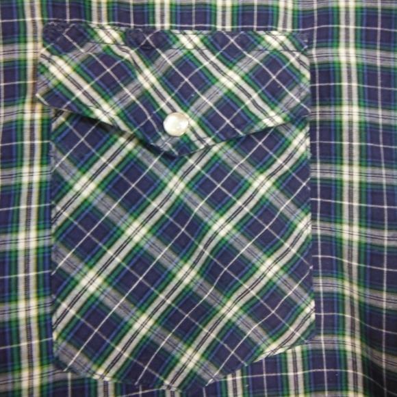 Mens Rustler Vintage Western Pearl Snap Shirt -M/L - Picture 4 of 8